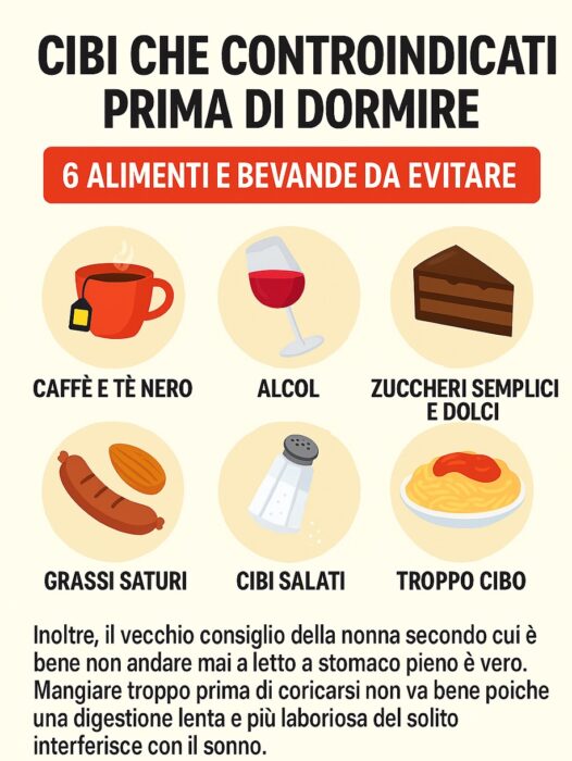 Esistono dei cibi da evitare per chi soffe d'insonnia